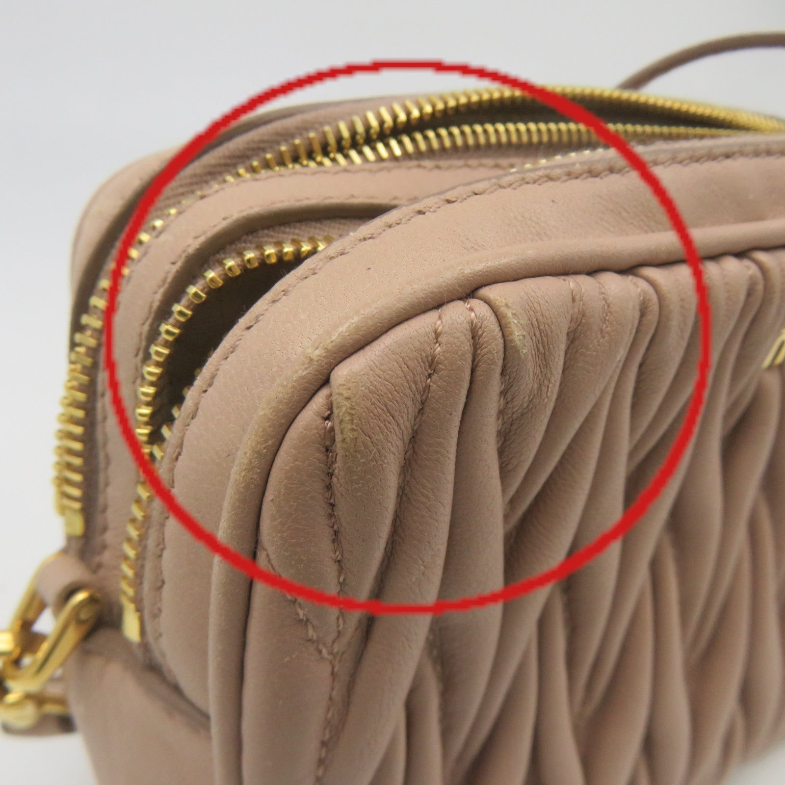 Miu Miu 羊皮皮革Shoulder Bag肩背袋粉紅色