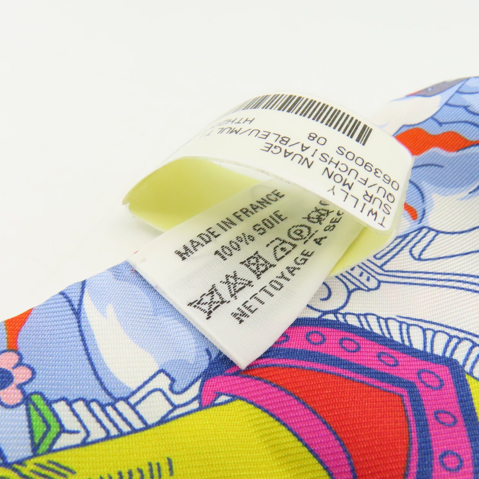 HERMES 絲質Twilly Scarf絲巾酒紅色/彩色