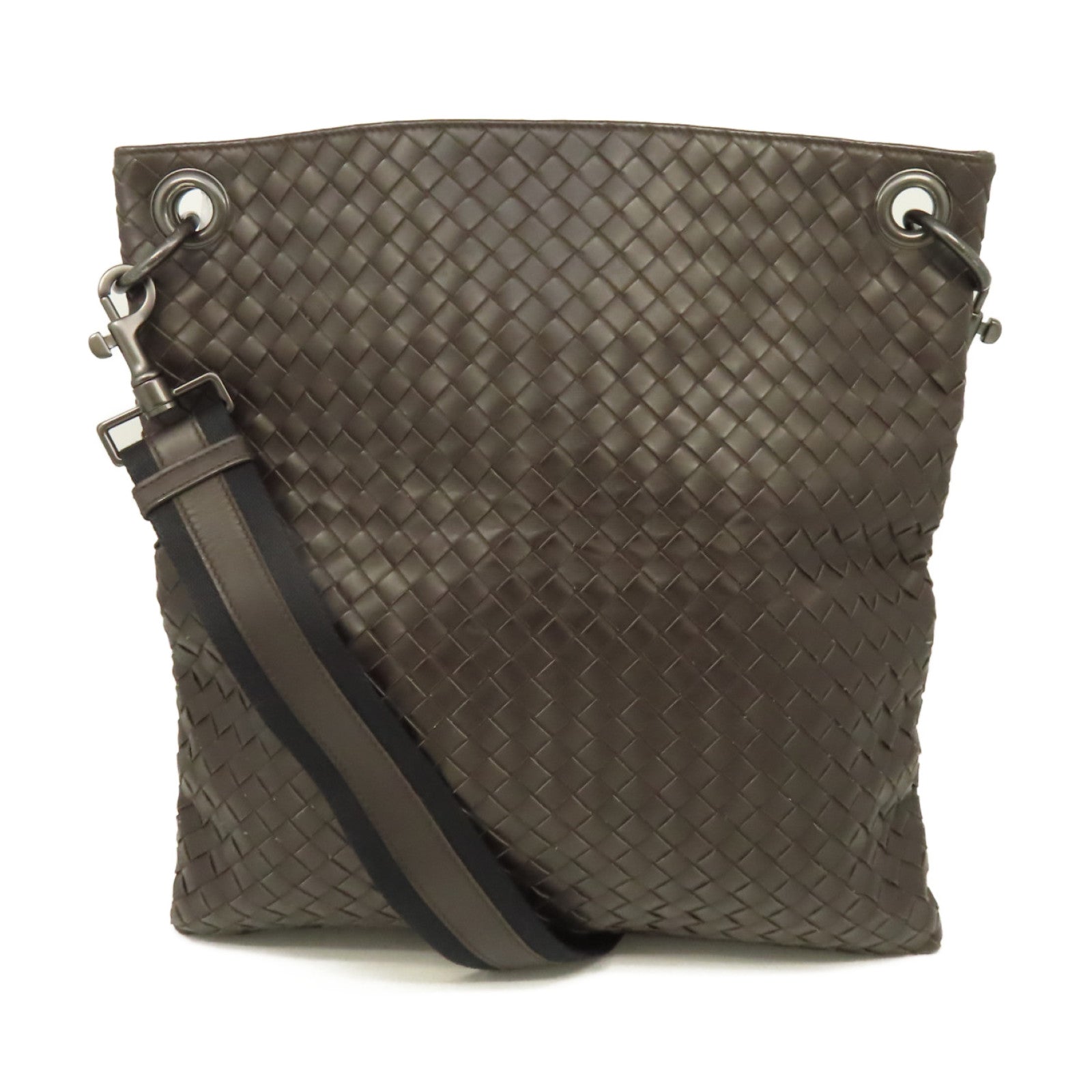 BOTTEGA VENETA 織紋皮革Shoulder Bag肩背袋啡色