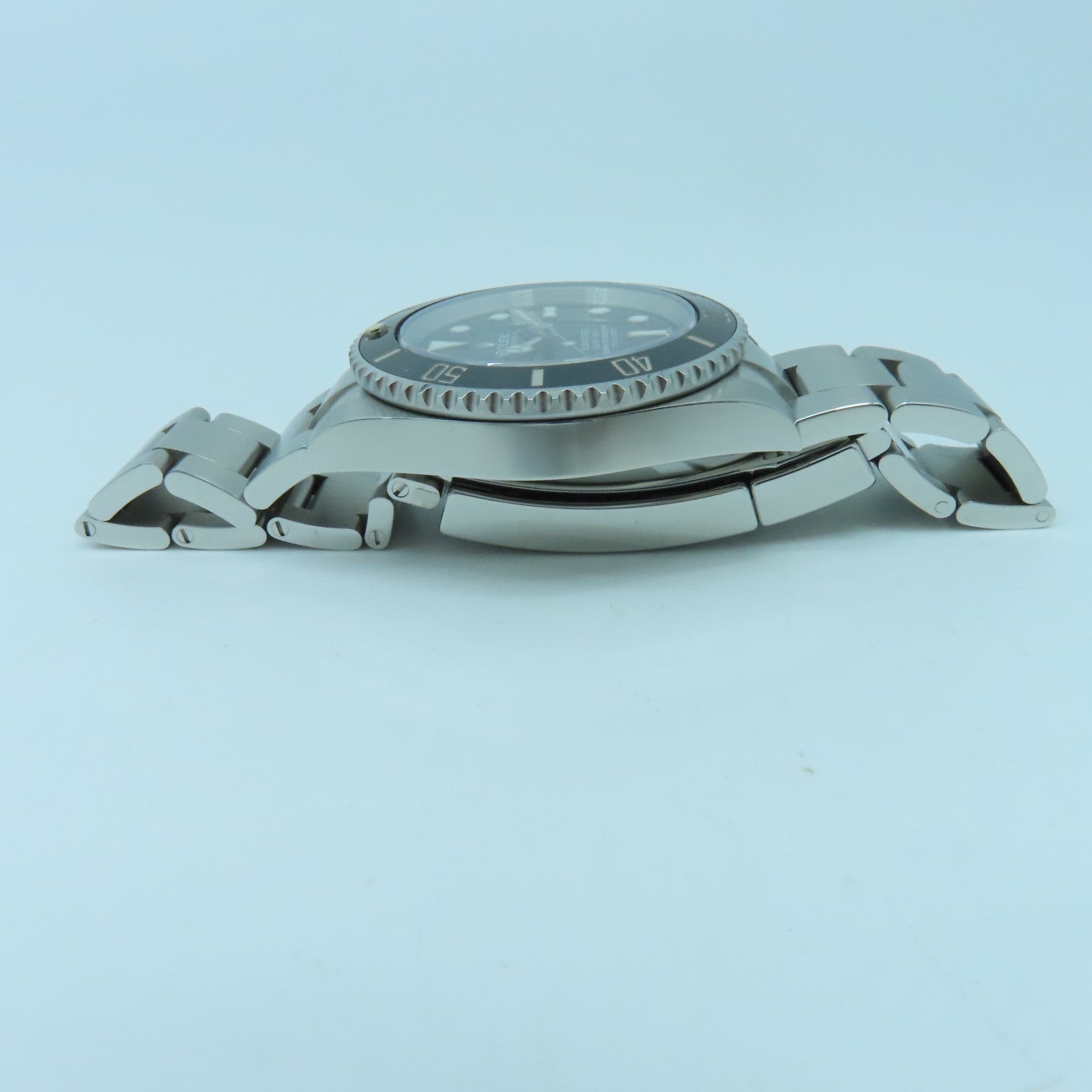 ROLEX Stainless Steel Submariner Watch Black Silver/Black #18.5cm