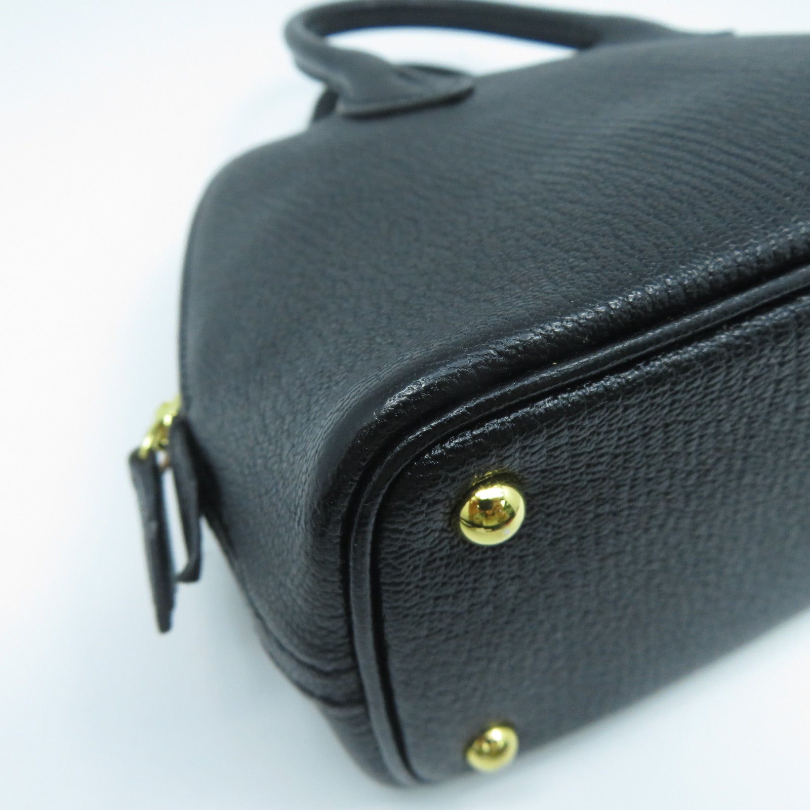 HERMES Chevre皮革Mini Bolide金扣手挽肩背兩用袋Noir黑色