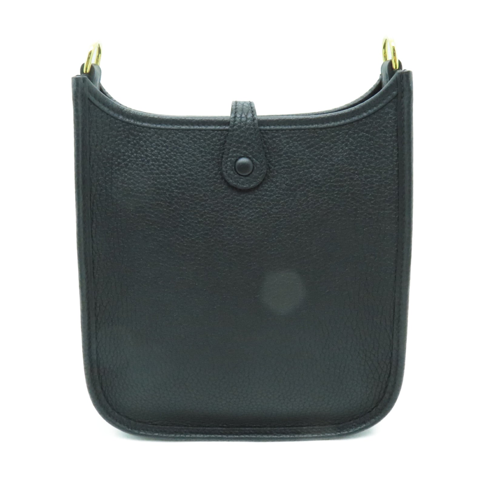 HERMES Clemence皮革Evelyne TPM金扣肩背袋Noir黑色Noir黑色