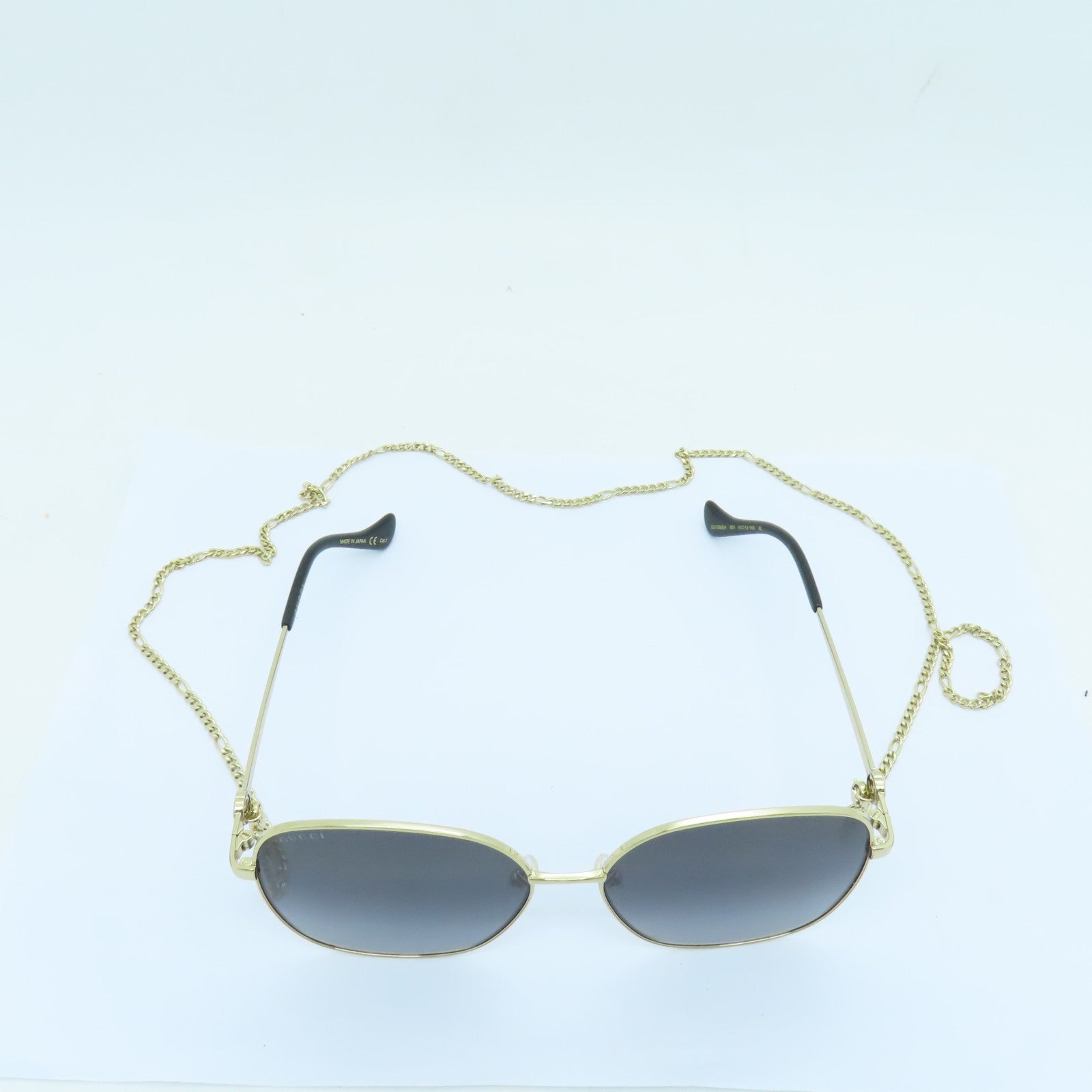 GUCCI PVC/Metal Sunglasses Gold Buckle Sunglasses Black