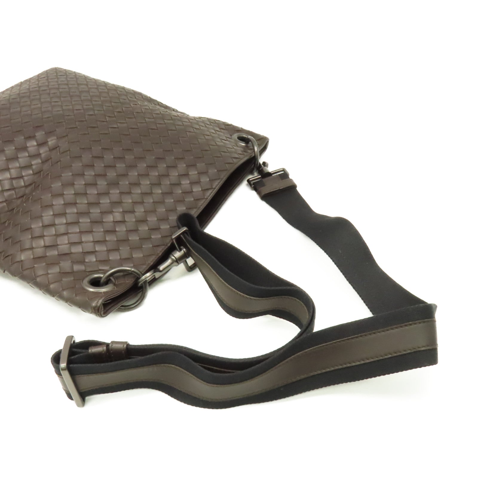 BOTTEGA VENETA 織紋皮革Shoulder Bag肩背袋啡色