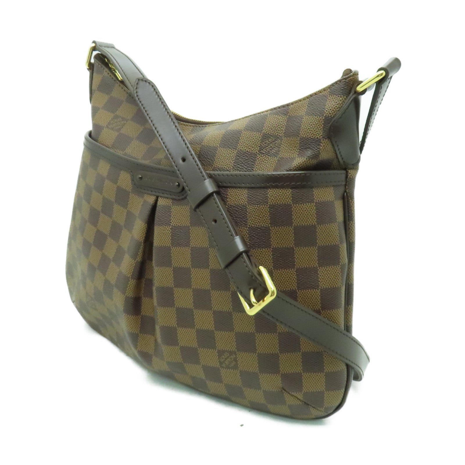 LOUIS VUITTON Damier Bloomsbury PM金扣肩背袋棕色