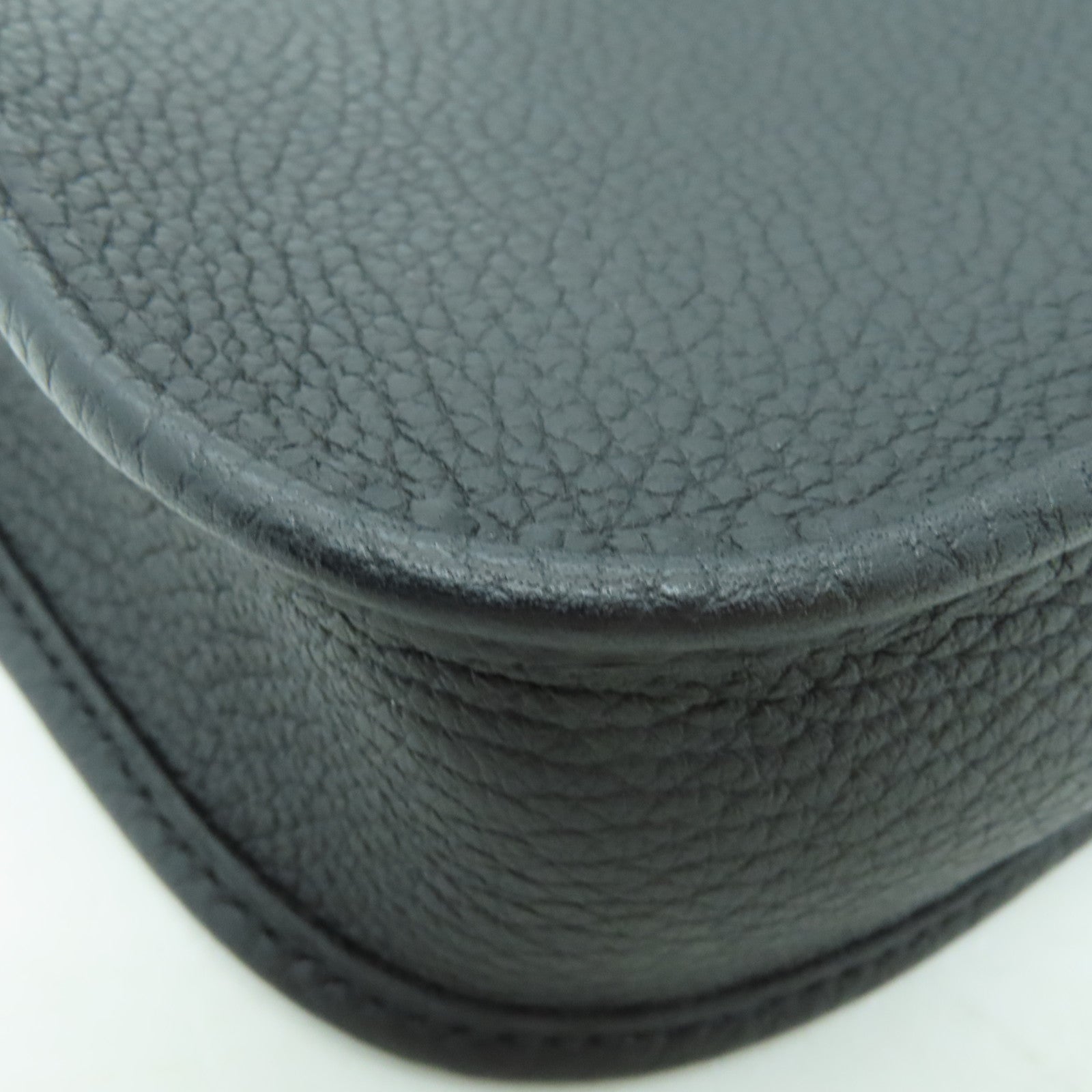 HERMES Clemence皮革Evelyne TPM金扣肩背袋Noir黑色Noir黑色