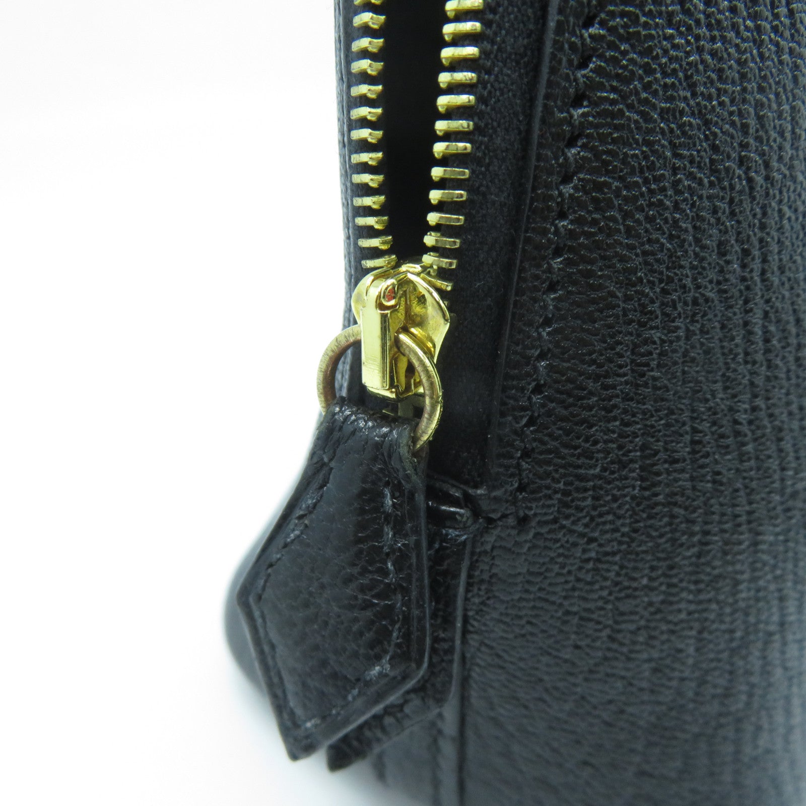 HERMES Chevre皮革Mini Bolide金扣手挽肩背兩用袋Noir黑色