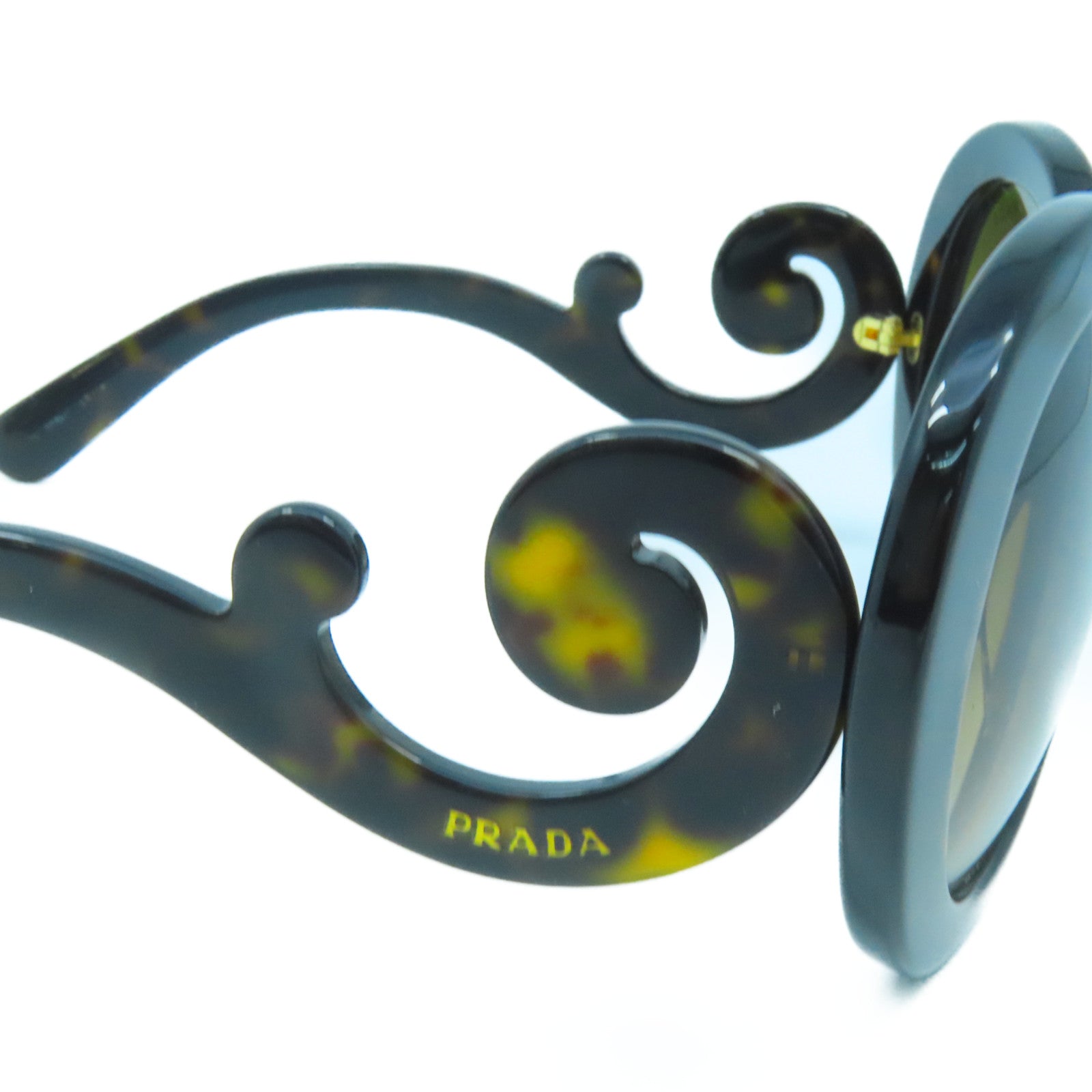 PRADA PVC Sunglasses金扣太陽眼鏡棕色