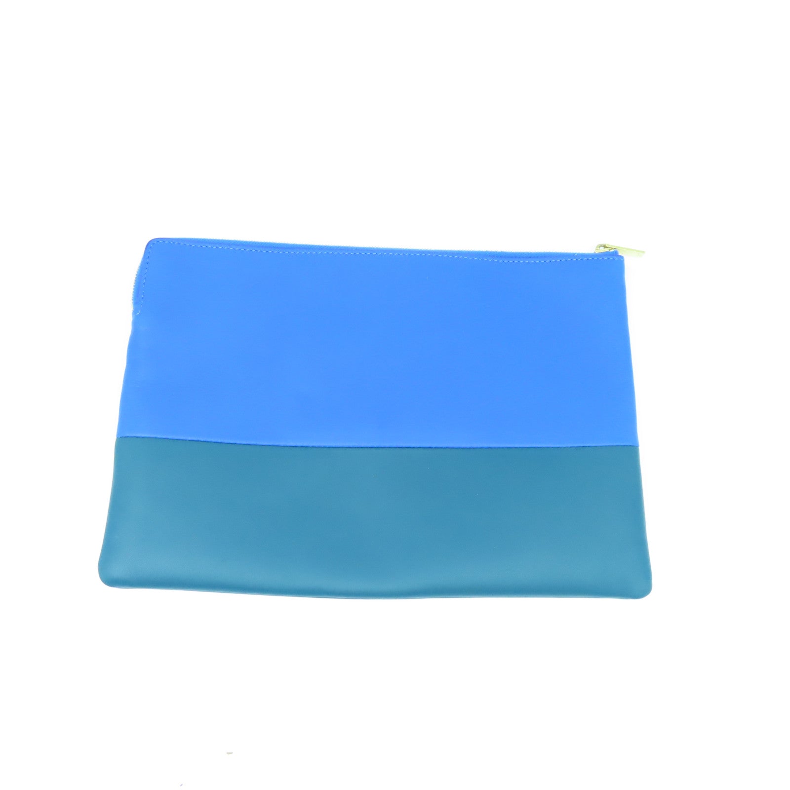 CELINE Calf Leather Pouch Gold Buckle Bag Blue/Green