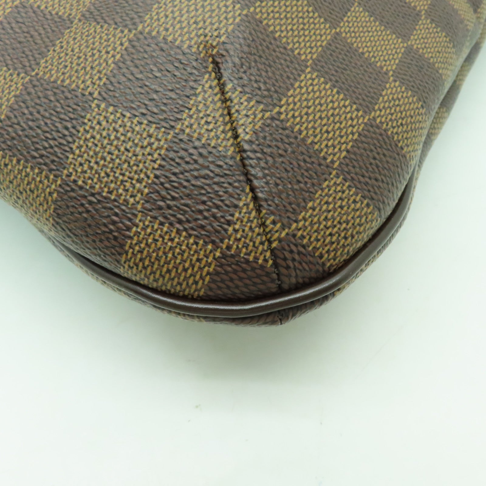 LOUIS VUITTON Damier Bloomsbury PM金扣肩背袋棕色