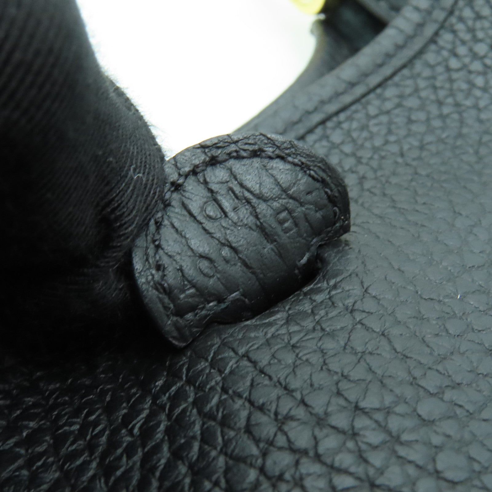 HERMES Clemence皮革Evelyne TPM金扣肩背袋Noir黑色Noir黑色