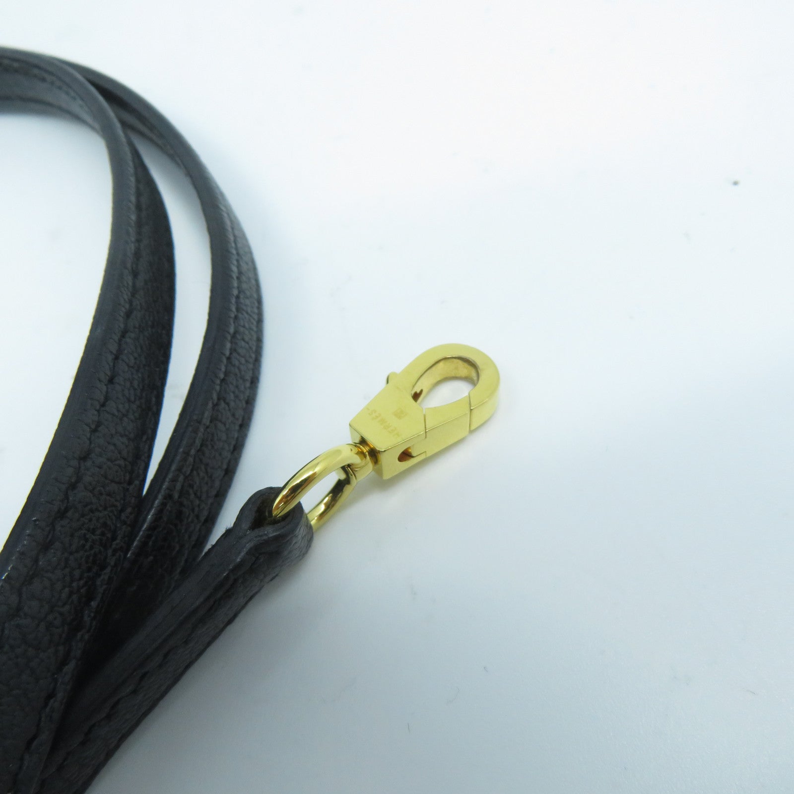HERMES Chevre皮革Mini Bolide金扣手挽肩背兩用袋Noir黑色