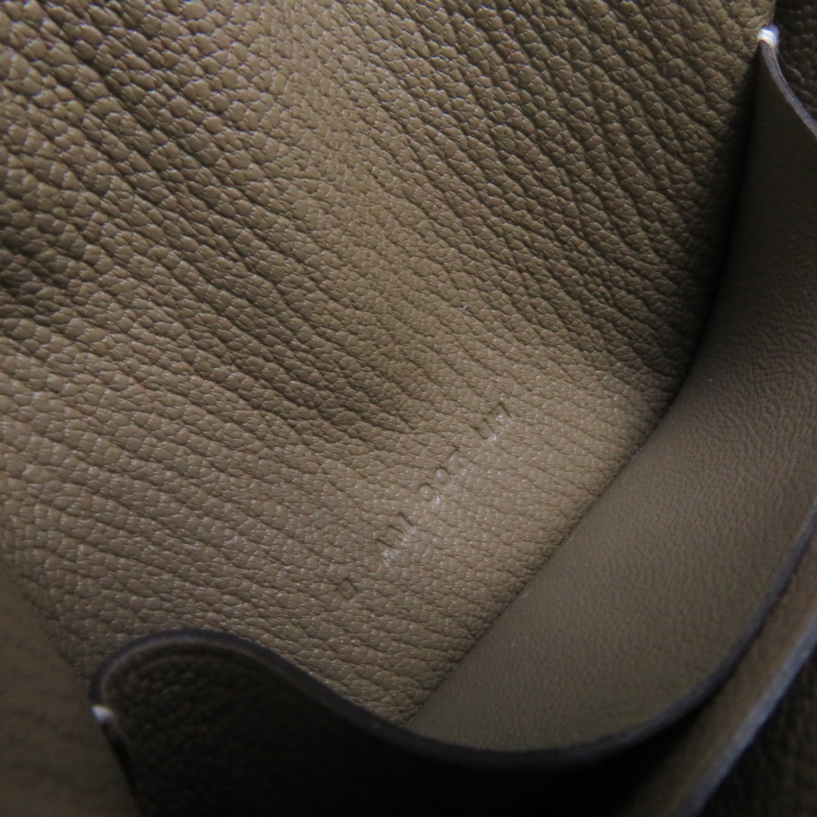 HERMES Chevre皮革Roulis Slim银扣钱包Etoupe大象灰色