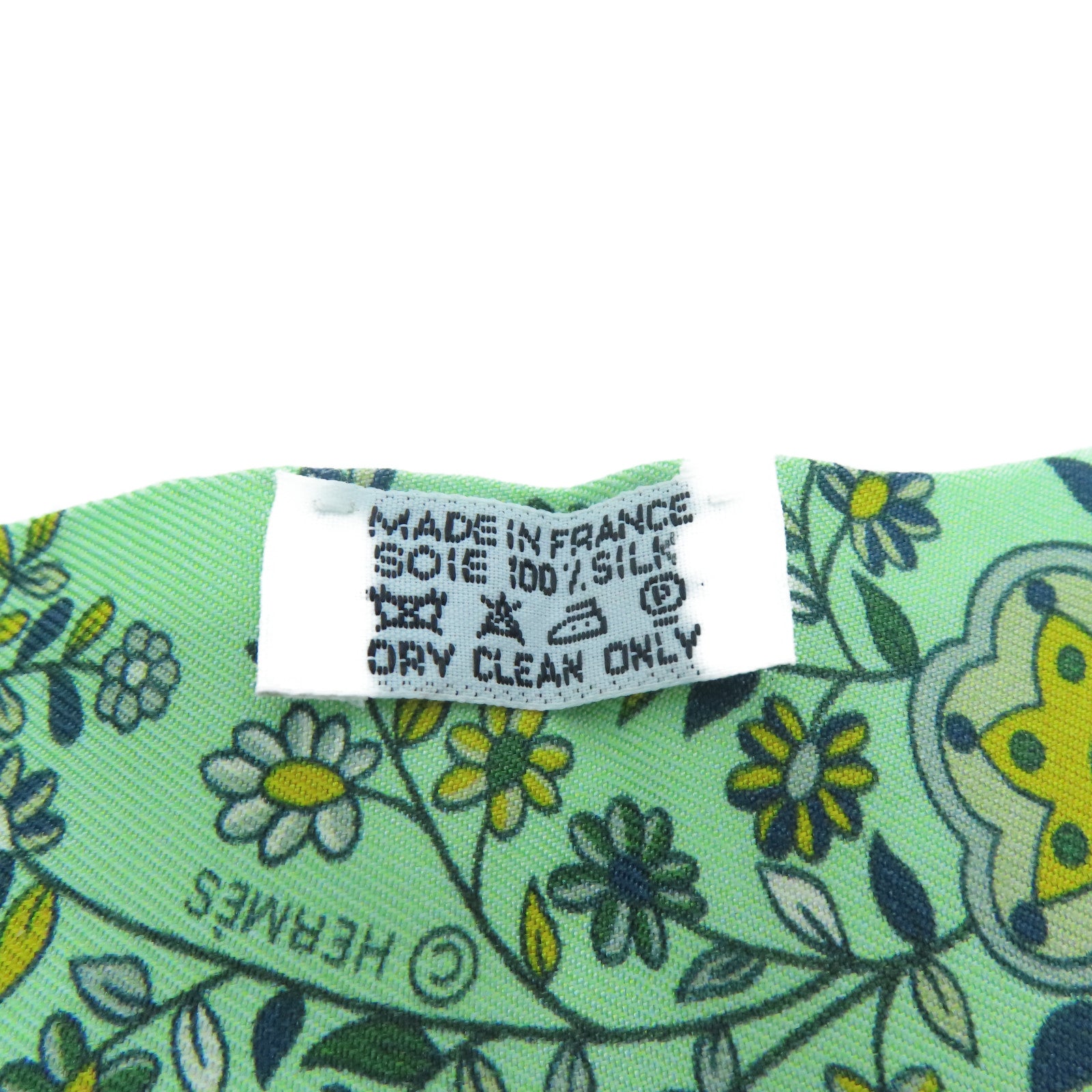 HERMES Silk Twilly Scarf Green