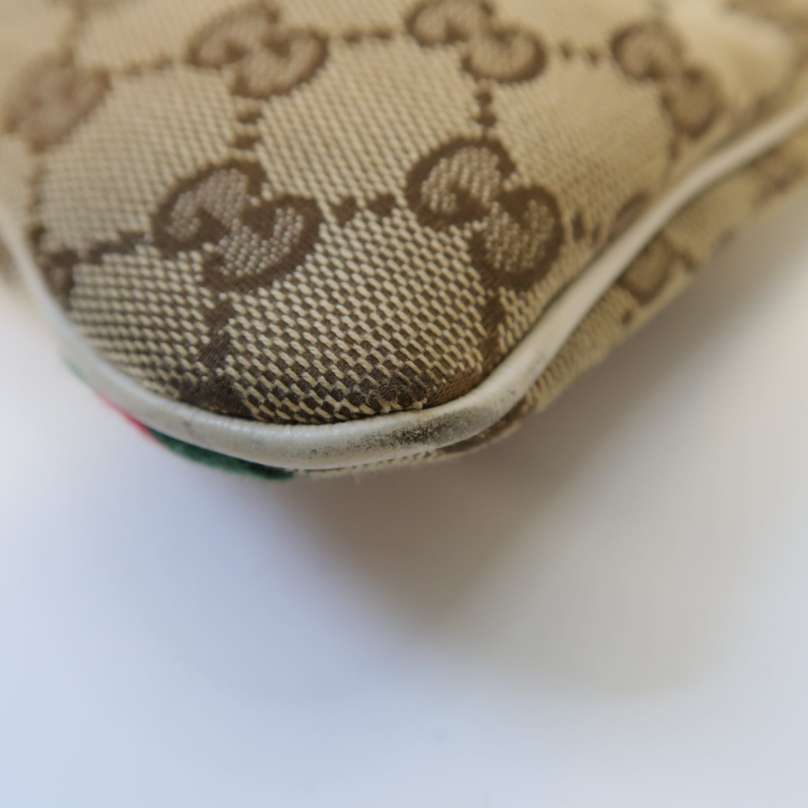 GUCCI 帆布Shoulder Bag金扣肩背袋啡色