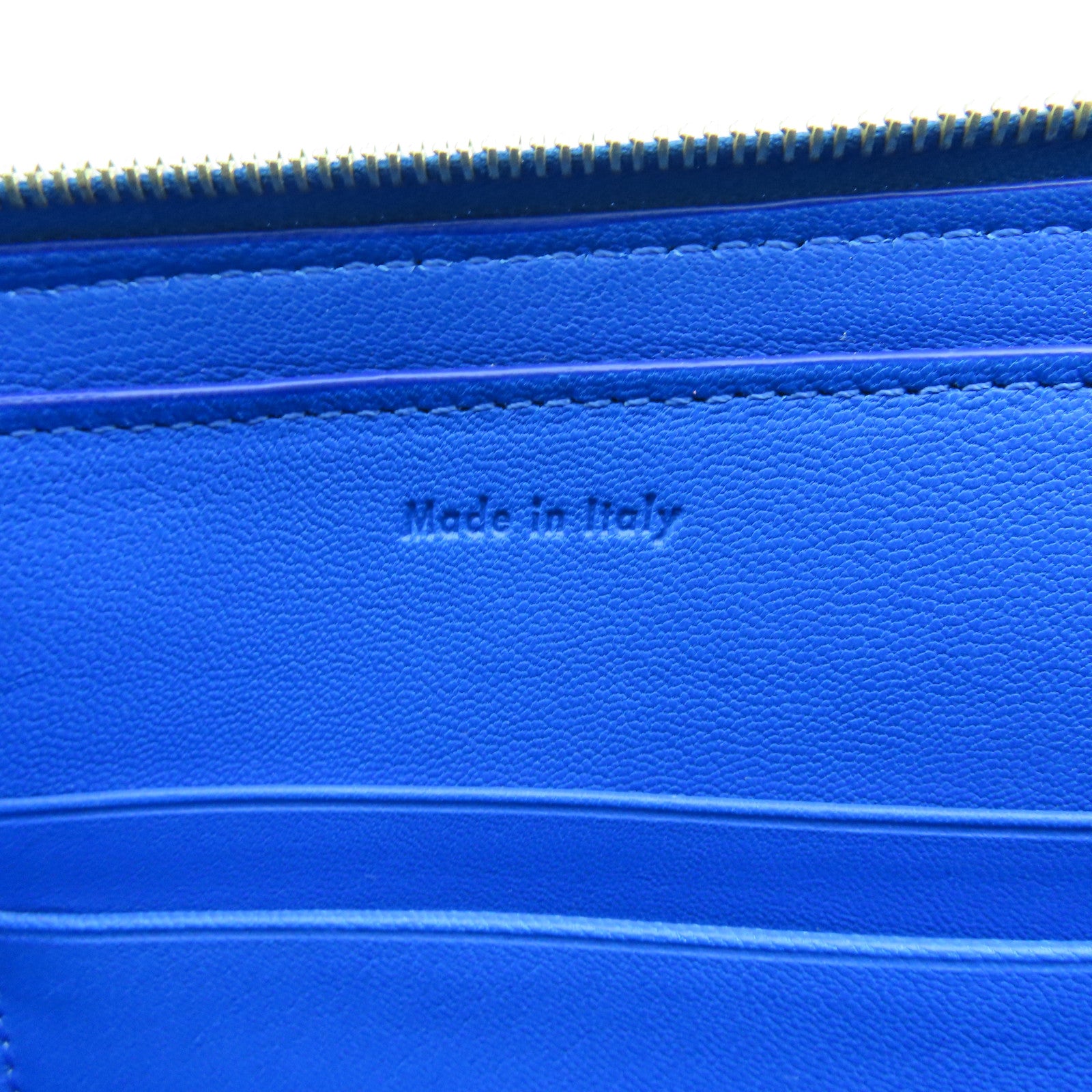 CELINE Calf Leather Pouch Gold Buckle Bag Blue/Green