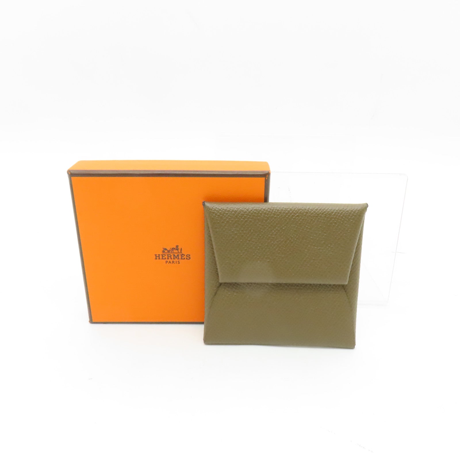HERMES Epsom皮革Bastia Coin Purse銀扣零錢包Toundra青銅色