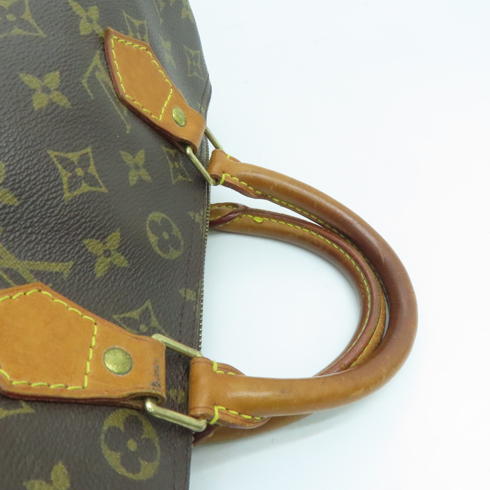 LOUIS VUITTON Monogram Speedy 30金扣手挽袋啡色