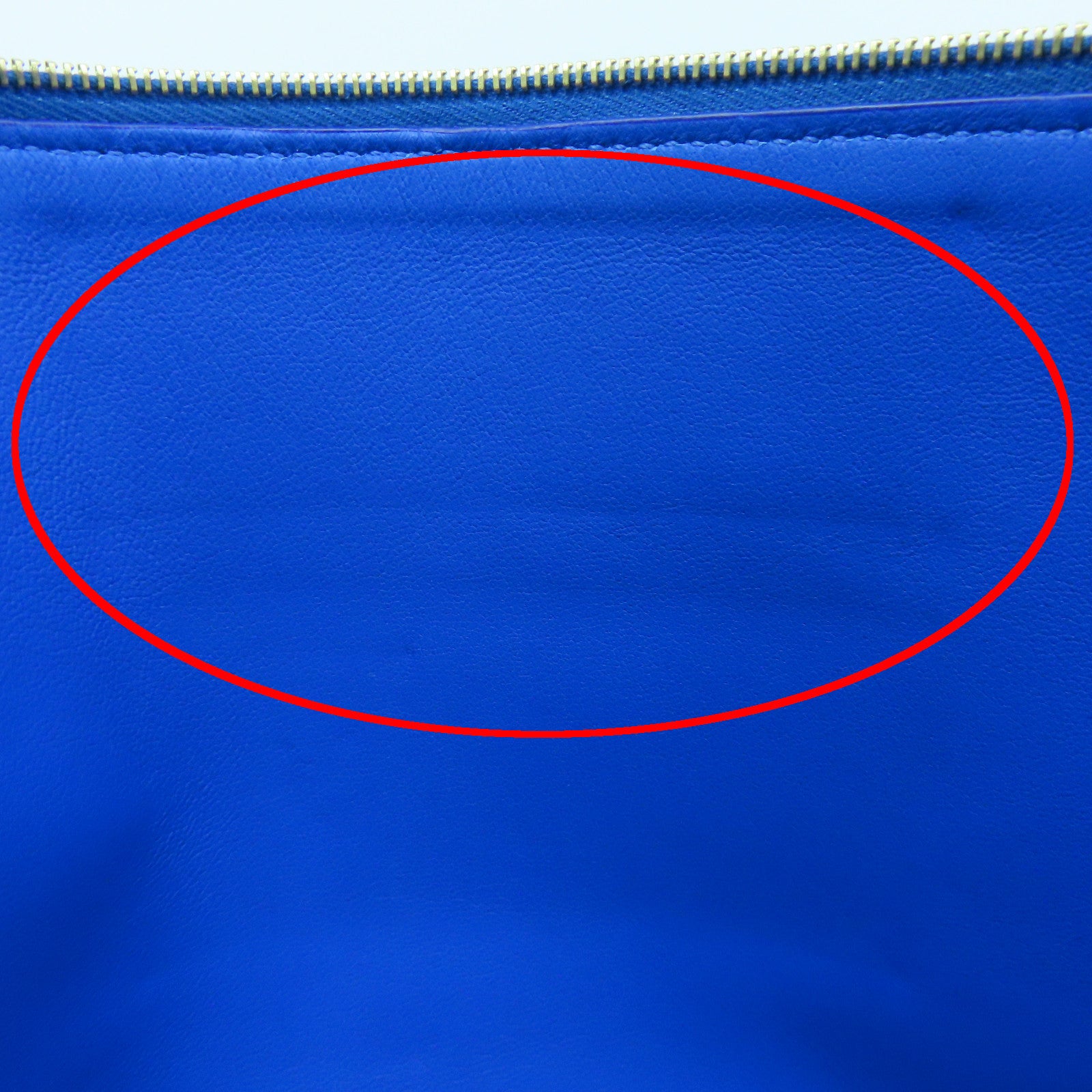 CELINE Calf Leather Pouch Gold Buckle Bag Blue/Green