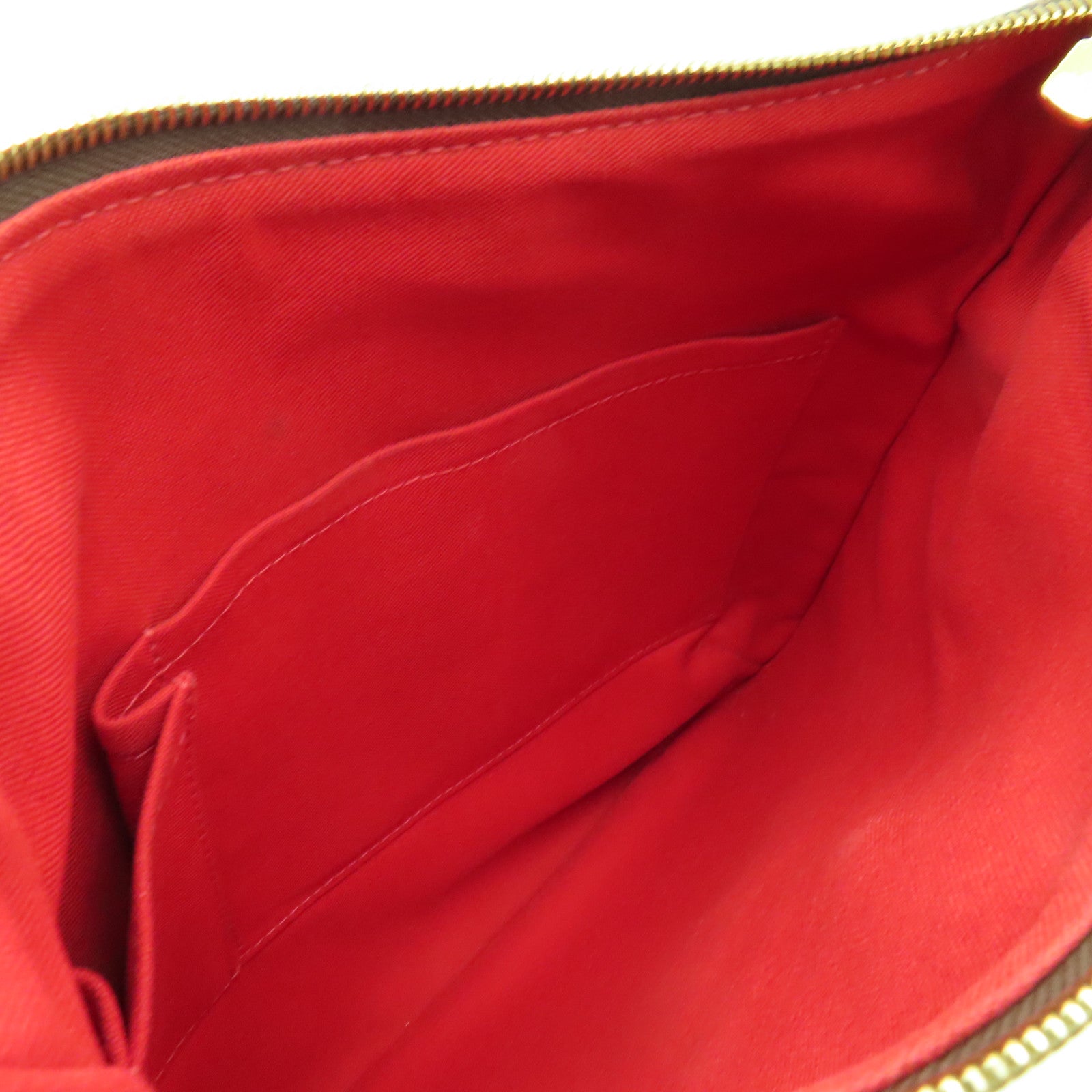 LOUIS VUITTON Damier Bloomsbury PM金扣肩背袋棕色