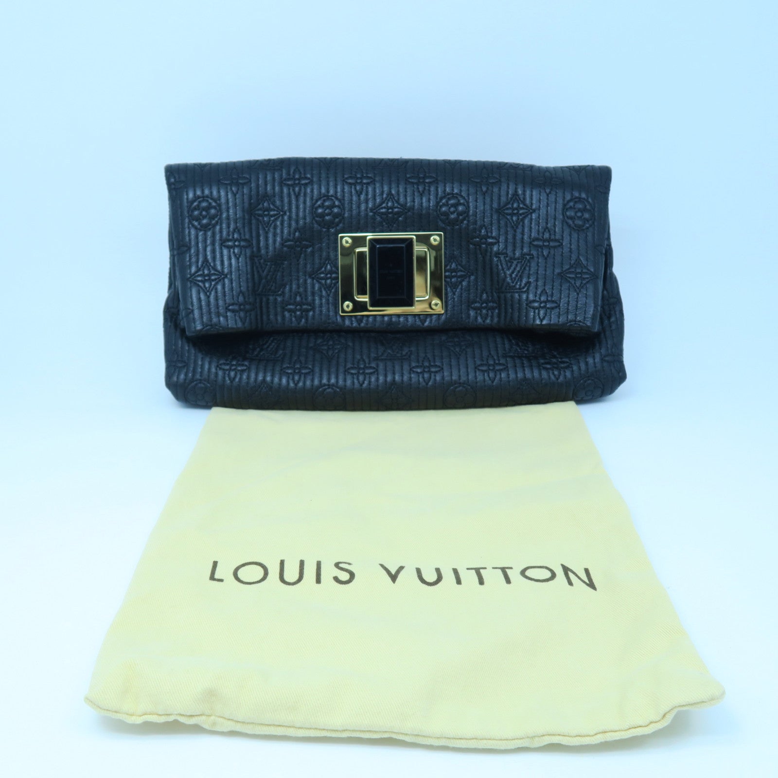 LOUIS VUITTON Monogram Altair Clutch Gold Buckle Clutch