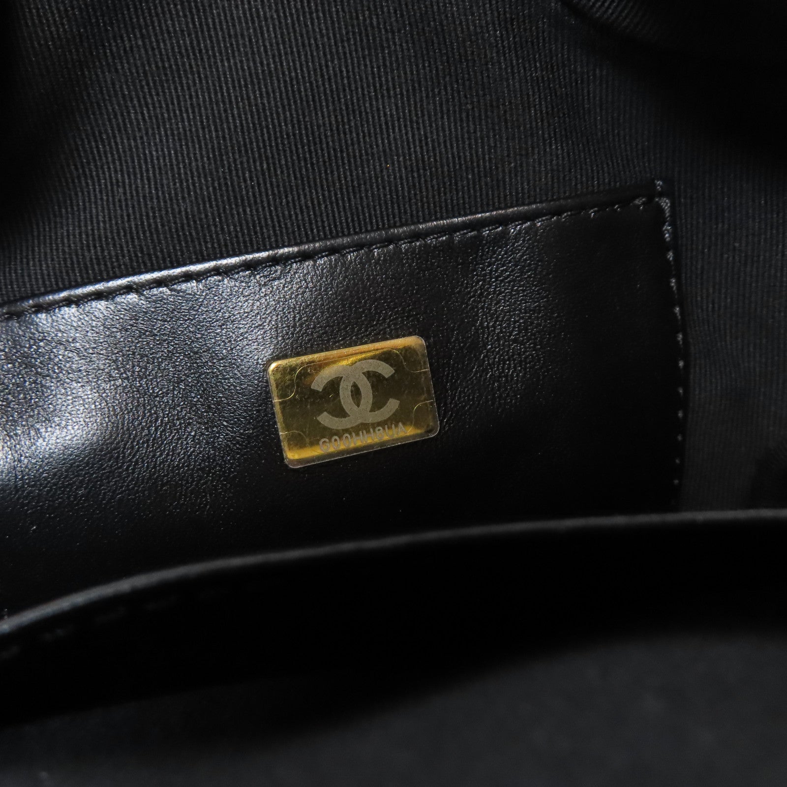 CHANEL 菱格牛皮皮革Star Chain Shoulder Bag銀扣鏈帶肩背袋黑色