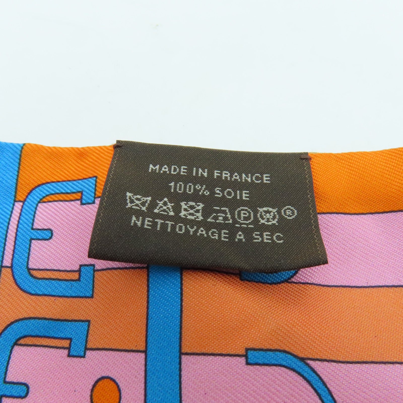 HERMES Silk Twilly Scarf Orange/Pink