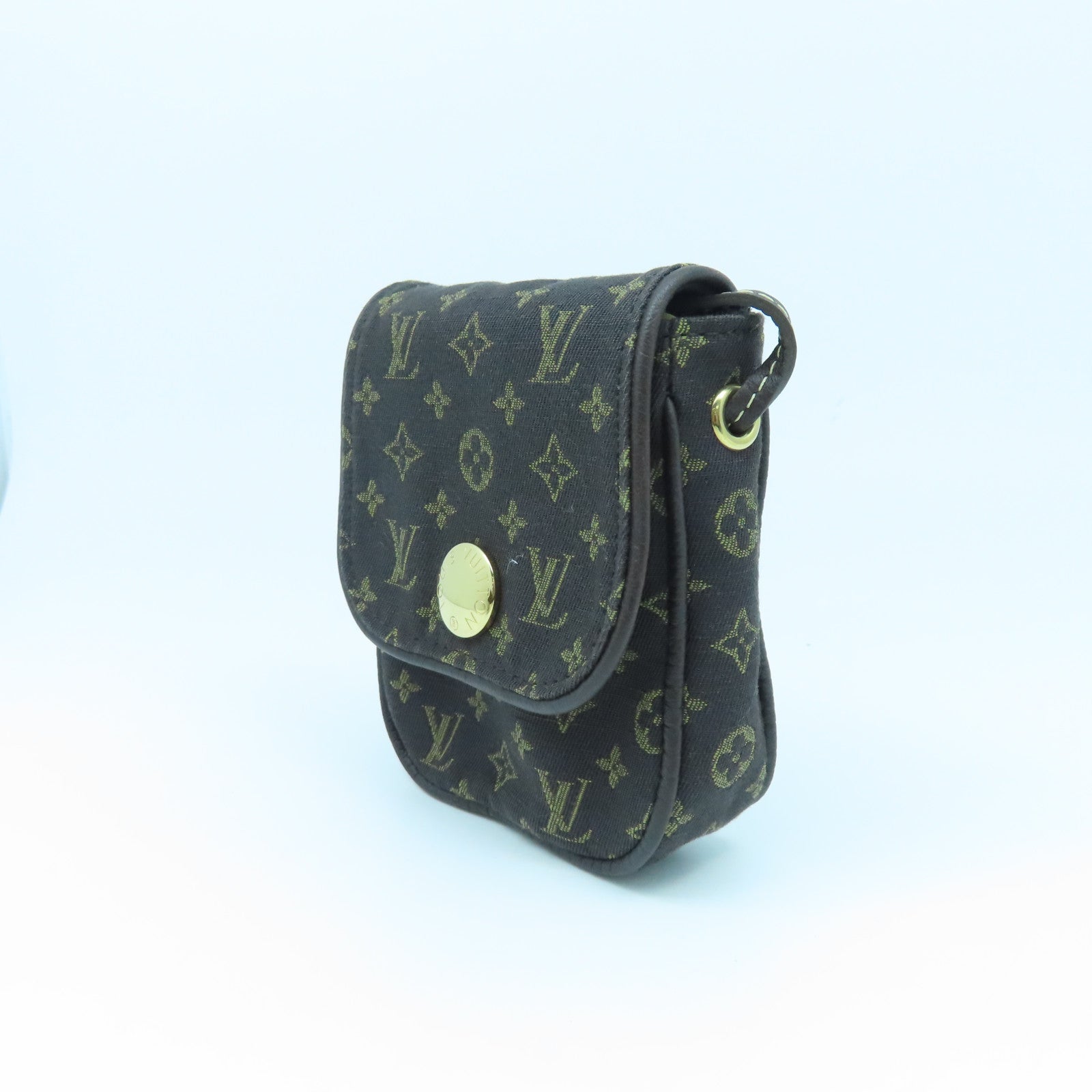 LOUIS VUITTON Monogram Mini Lin Pochette Cancun金扣肩背袋棕色