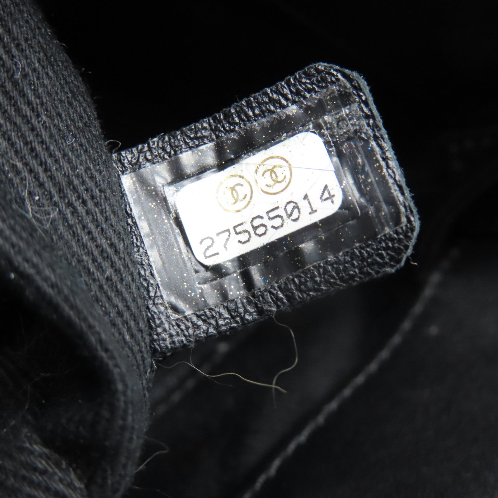 CHANEL 菱格牛皮皮革Chain Shoulder銀扣鏈帶肩背袋黑色