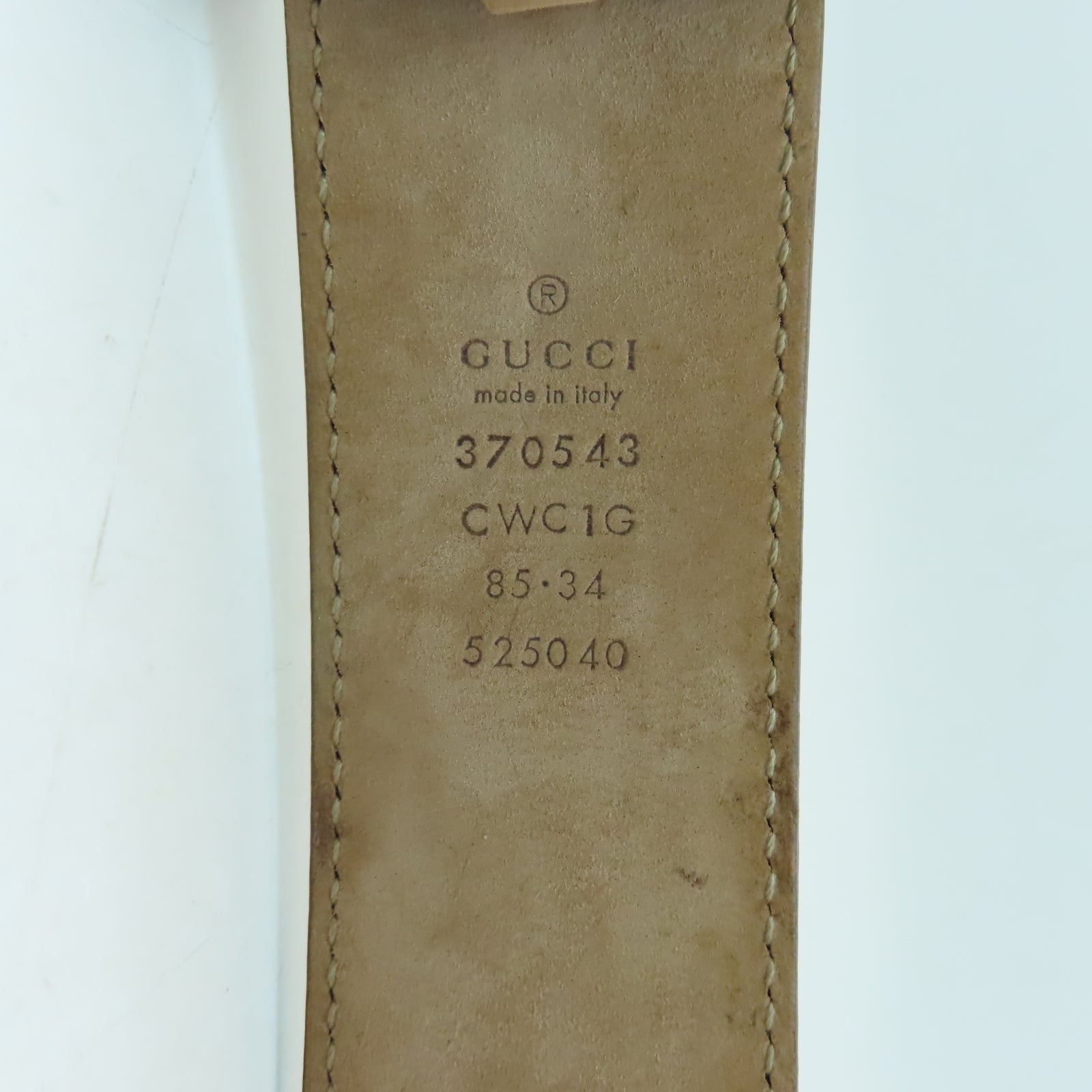 GUCCI 牛皮皮革Belt金扣皮帶紅色