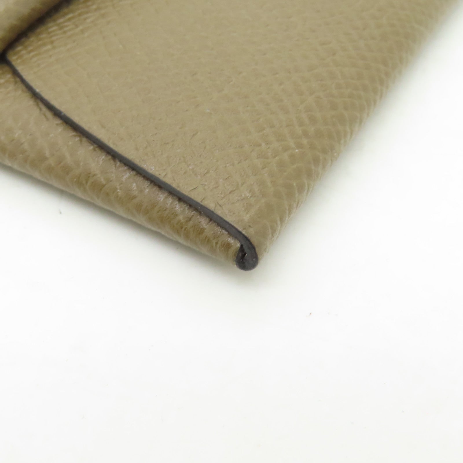 HERMES Epsom皮革Bastia Coin Purse銀扣零錢包Toundra青銅色