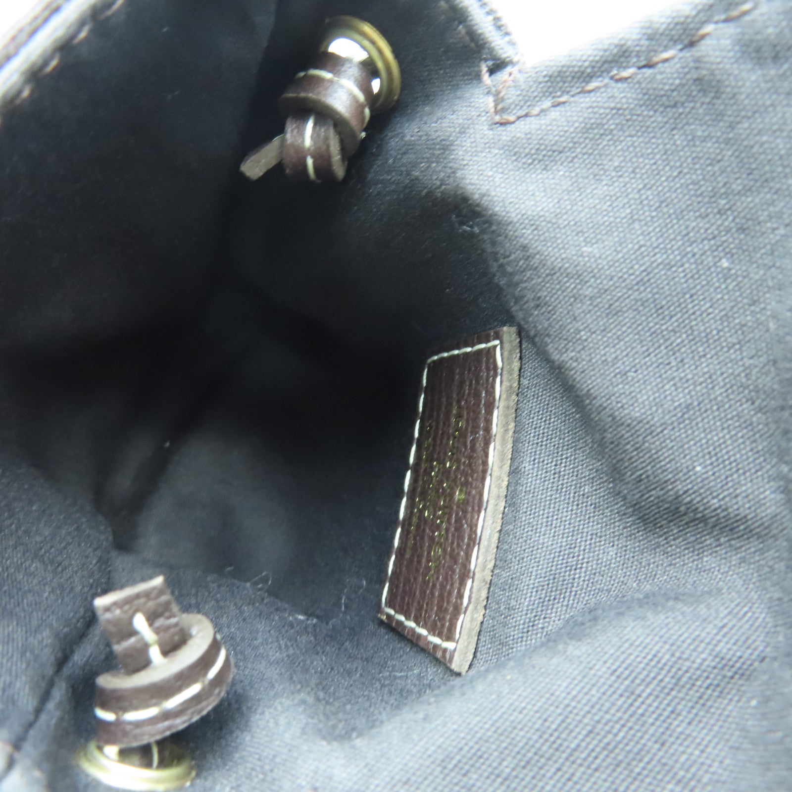 LOUIS VUITTON Monogram Mini Lin Pochette Cancun金扣肩背袋棕色