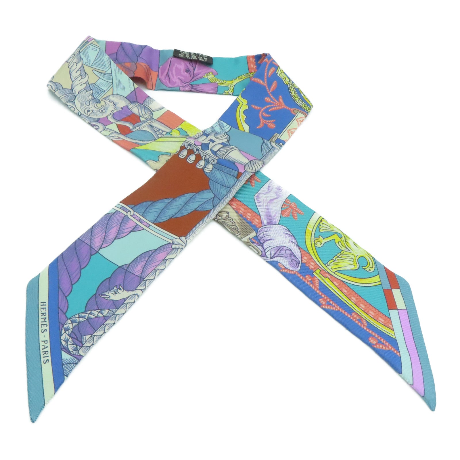 HERMES Silk Twilly Scarf Color