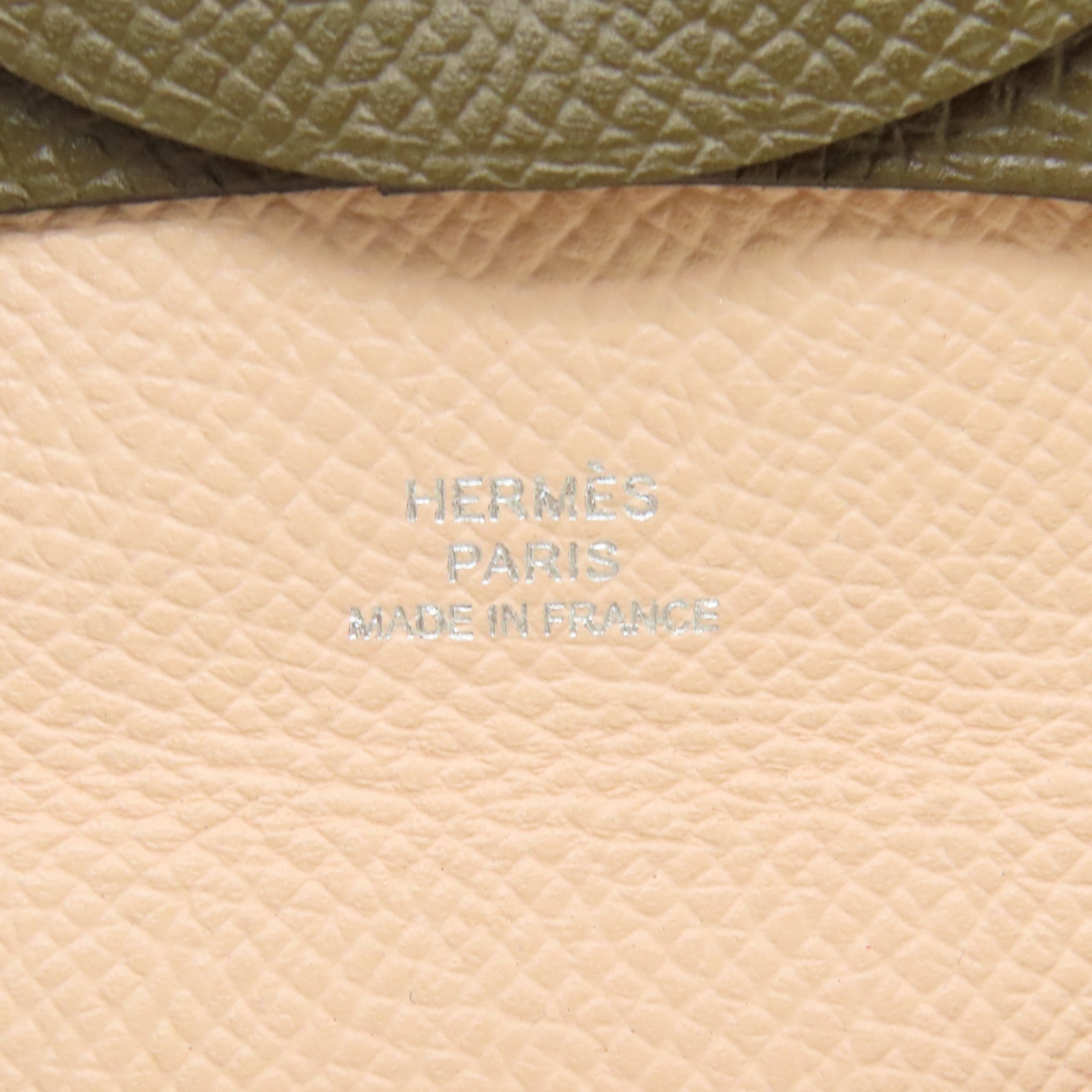 HERMES Epsom皮革Bastia Coin Purse銀扣零錢包Toundra青銅色