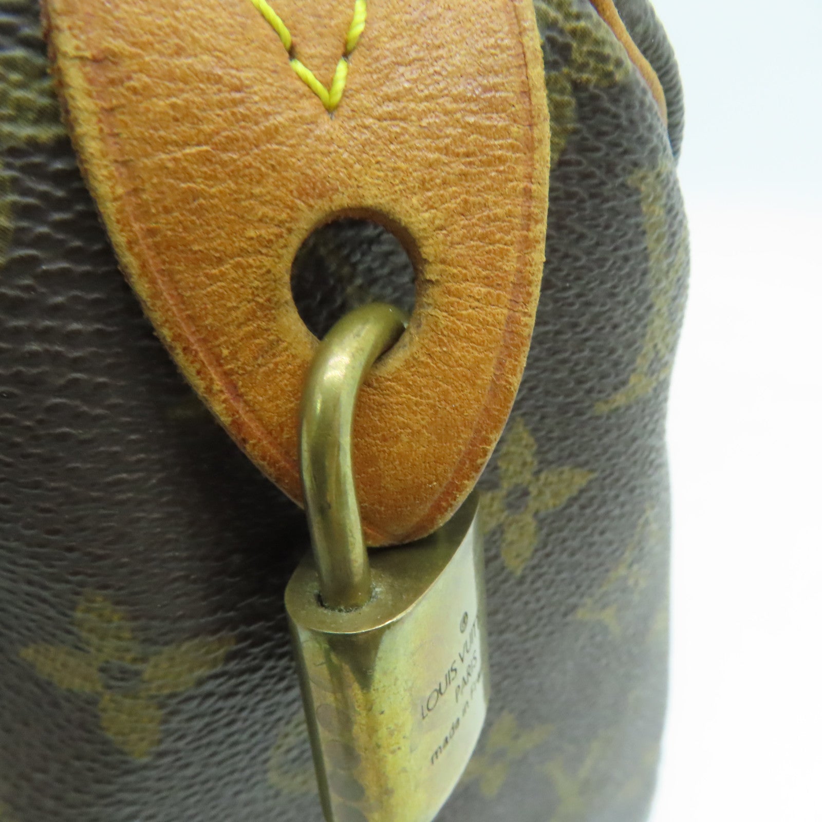 LOUIS VUITTON Monogram Speedy 30金扣手挽袋啡色