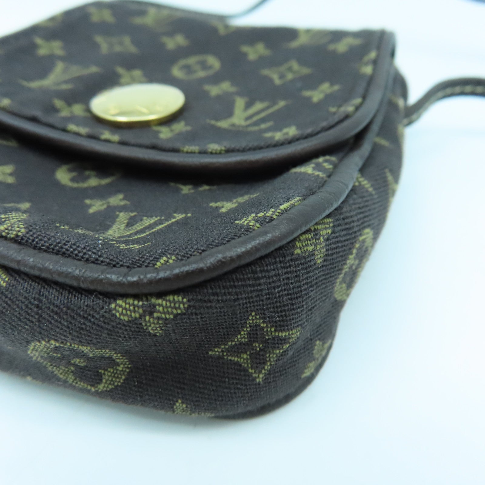 LOUIS VUITTON Monogram Mini Lin Pochette Cancun金扣肩背袋棕色