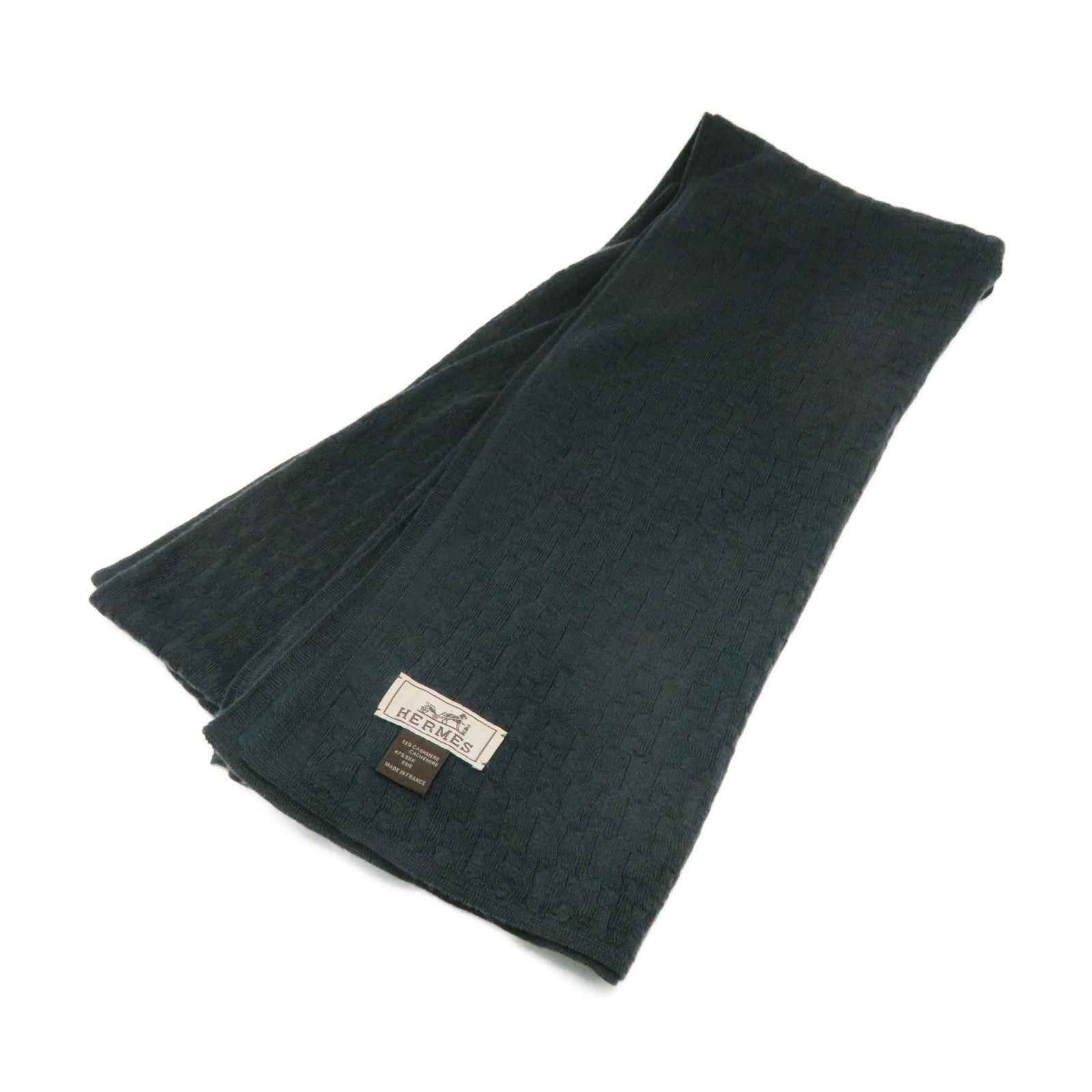 HERMES 【激减优惠】茄士咩/丝质Scarf围巾深绿色