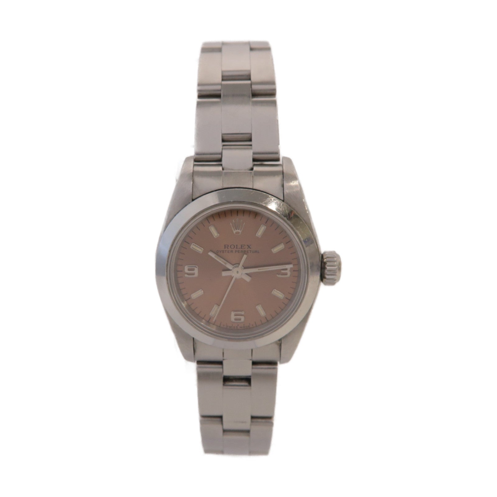ROLEX Oyster Perpetual不鏽鋼手錶自動機芯啡色