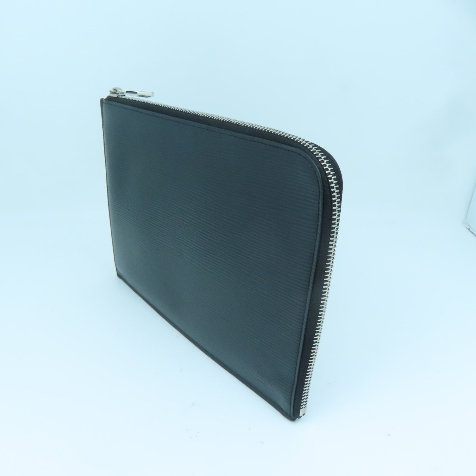 LOUIS VUITTON Epi Pochette Jules PM銀扣手拿包黑色