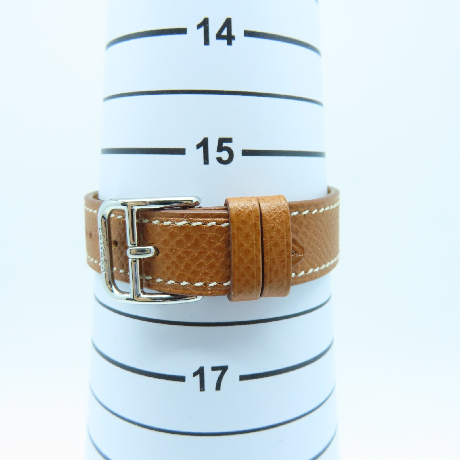 HERMES Heure H watch不锈钢手表石英机芯白色