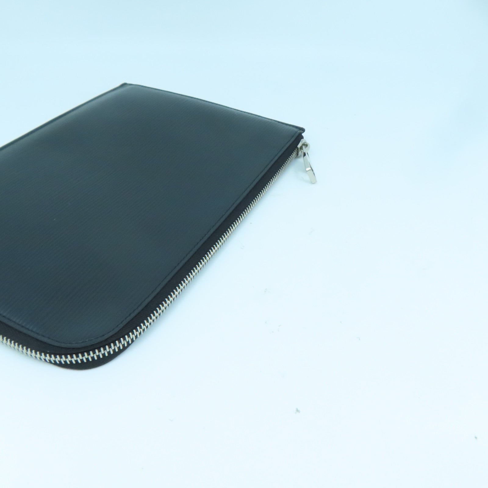 LOUIS VUITTON Epi Pochette Jules PM銀扣手拿包黑色