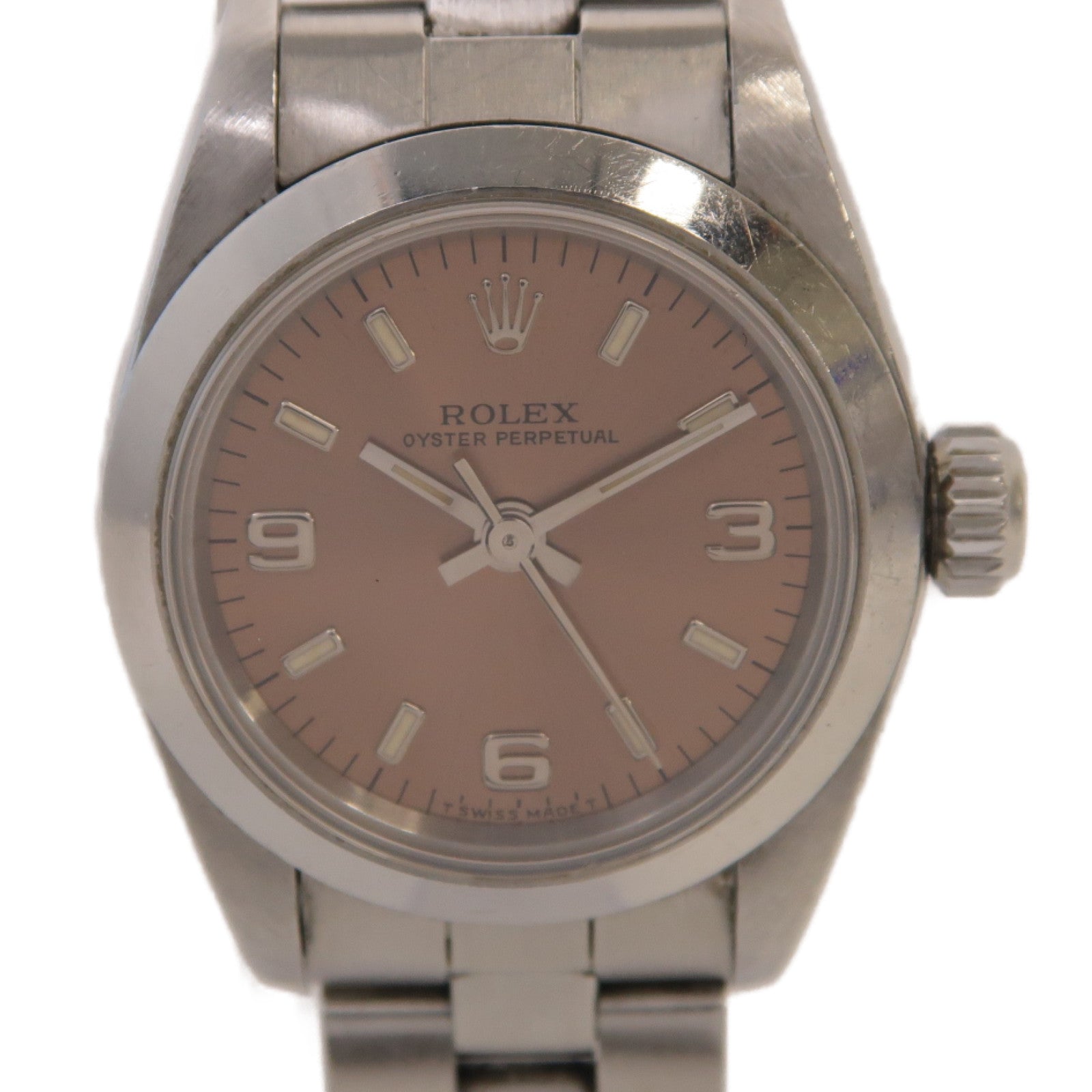 ROLEX Oyster Perpetual不鏽鋼手錶自動機芯啡色