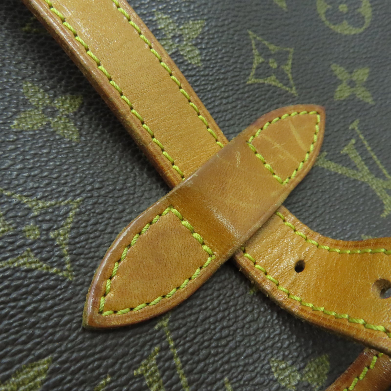 LOUIS VUITTON Monogram Saumur 30金扣肩背袋啡色