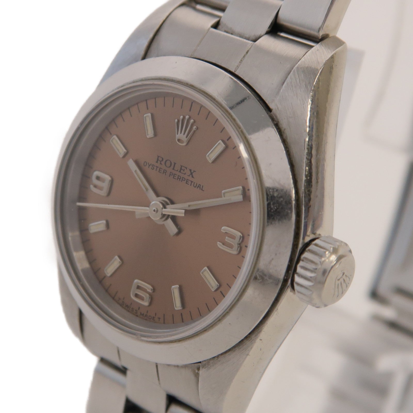 ROLEX Oyster Perpetual不鏽鋼手錶自動機芯啡色