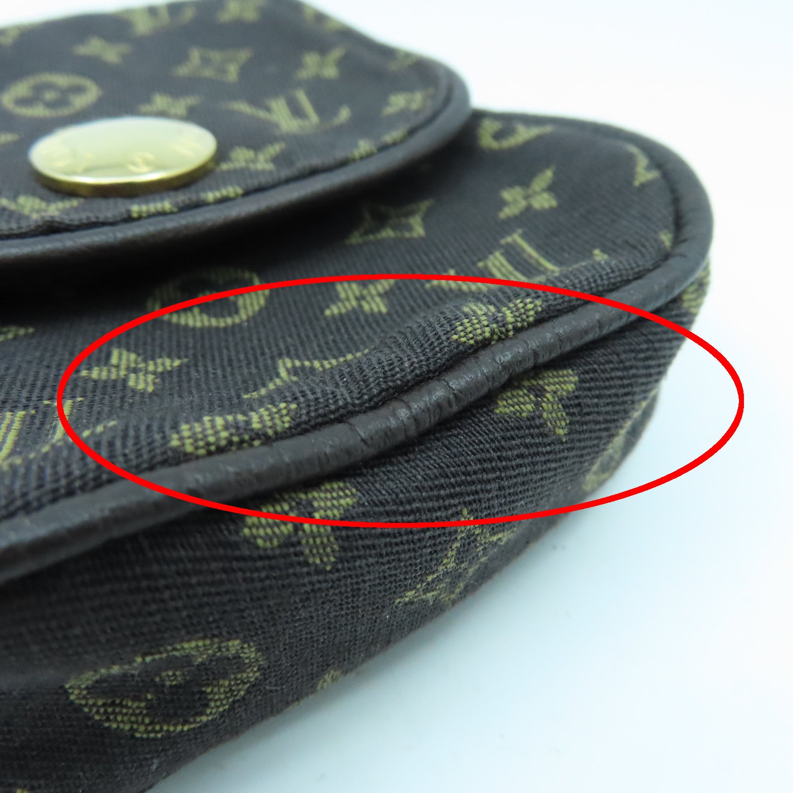 LOUIS VUITTON Monogram Mini Lin Pochette Cancun金扣肩背袋棕色