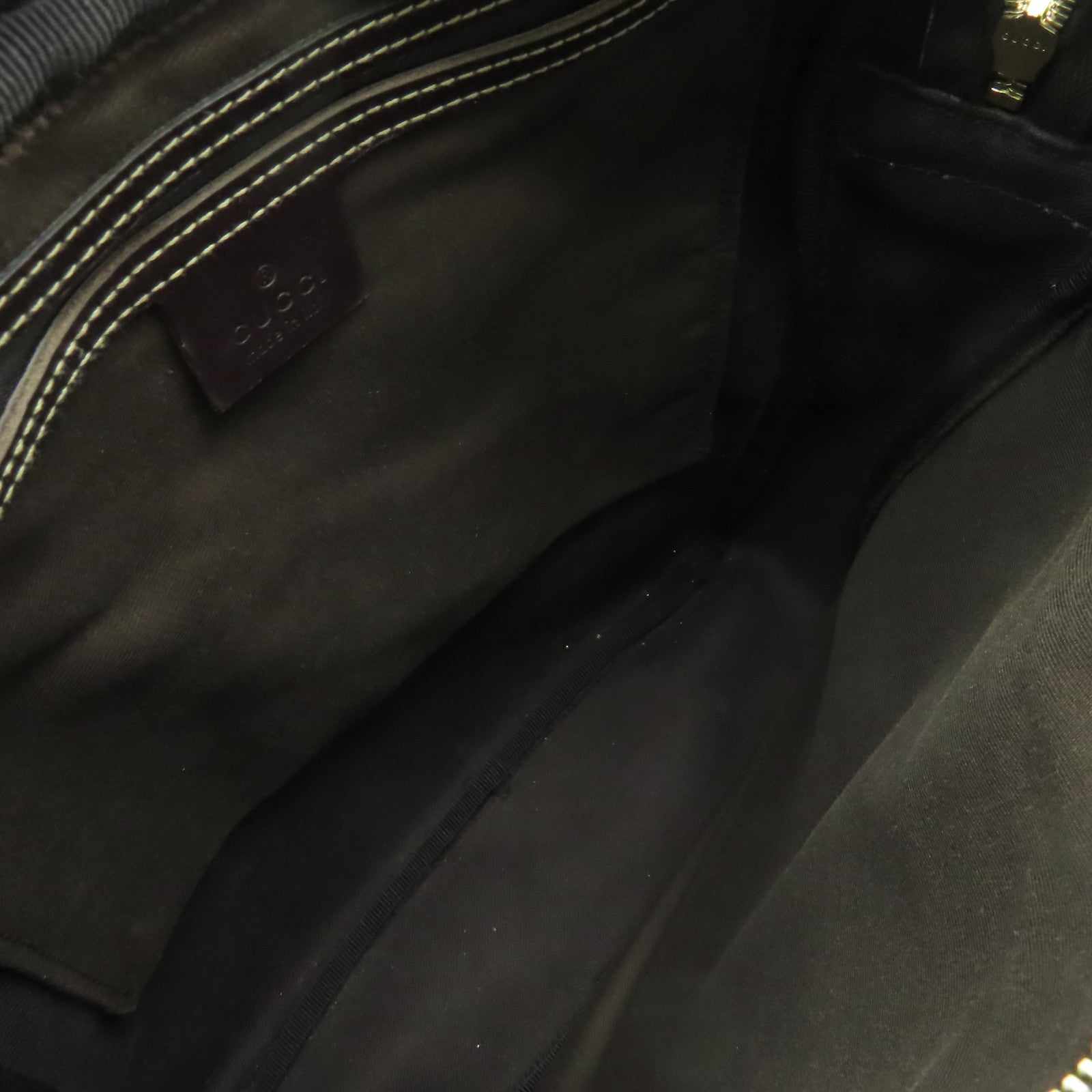 GUCCI 塗層帆布Shoulder Bag金扣肩背袋棕色