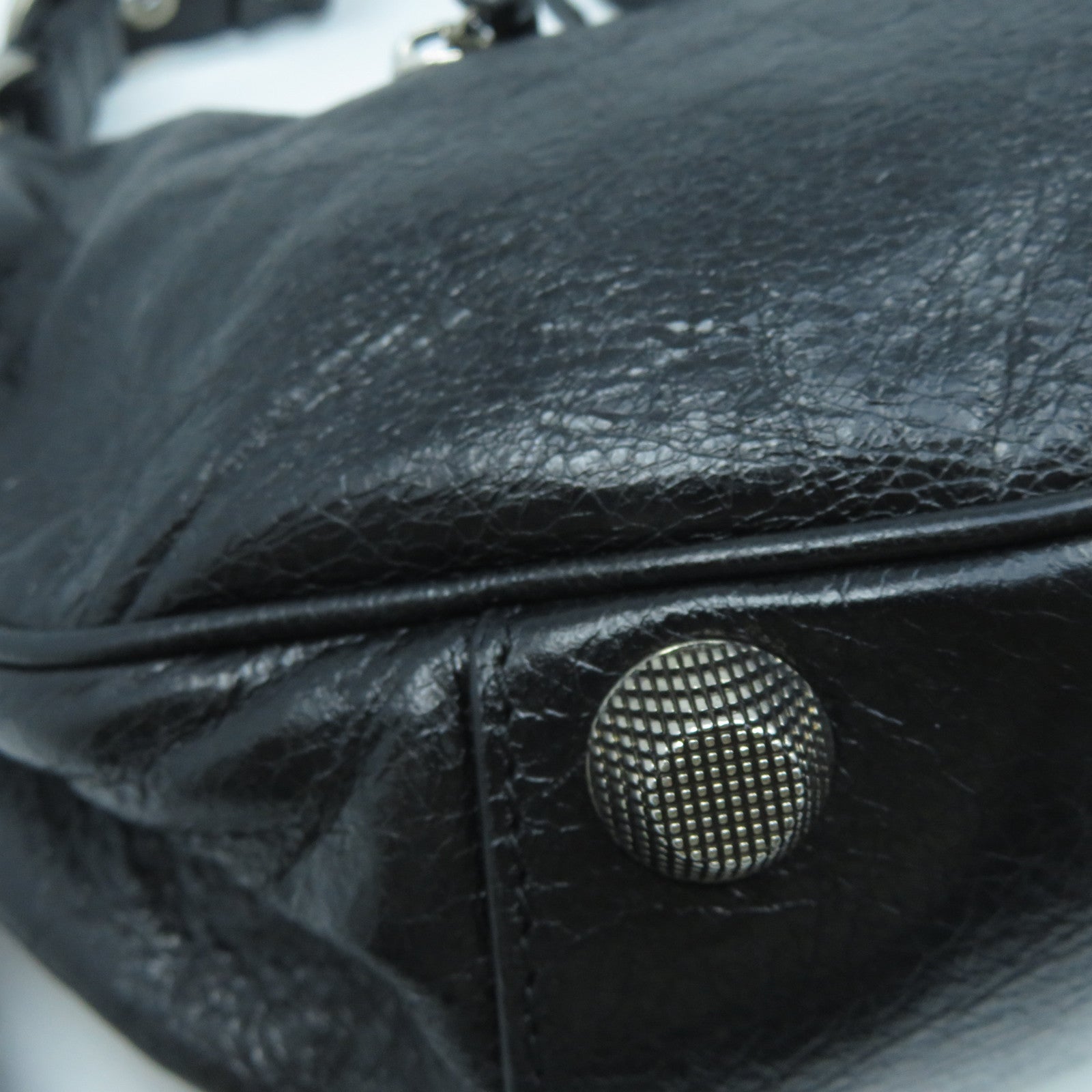 BALENCIAGA 羊皮皮革Le Cagole XS Shoulder Bag銀扣肩背袋黑色