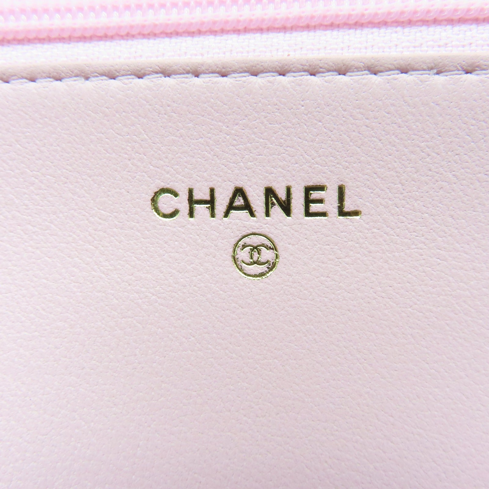 CHANEL 菱格牛皮皮革Chain Shoulder Bag金扣肩背袋粉红色