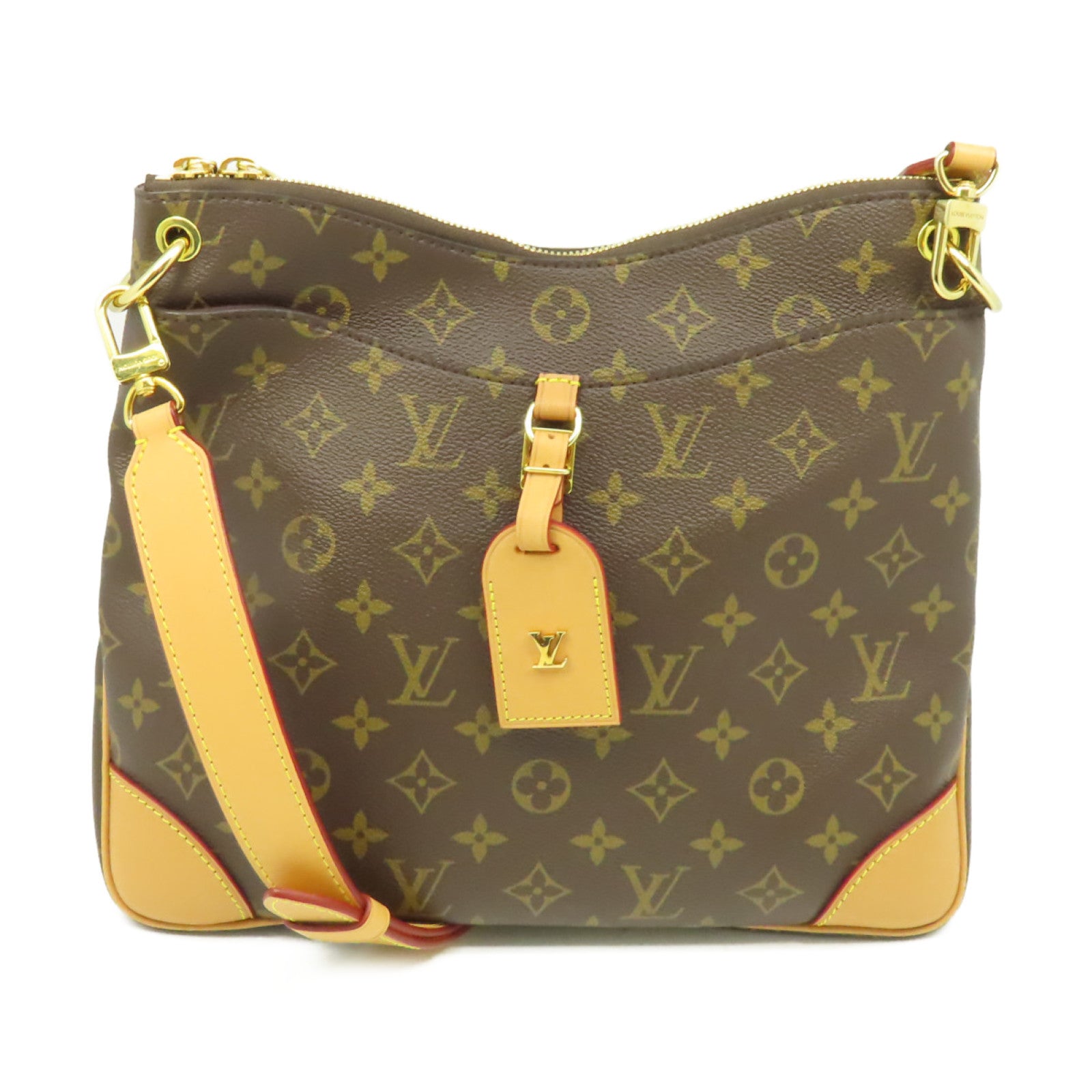 LOUIS VUITTON Monogram Odeon PM Shoulder Bag金扣肩背袋啡色