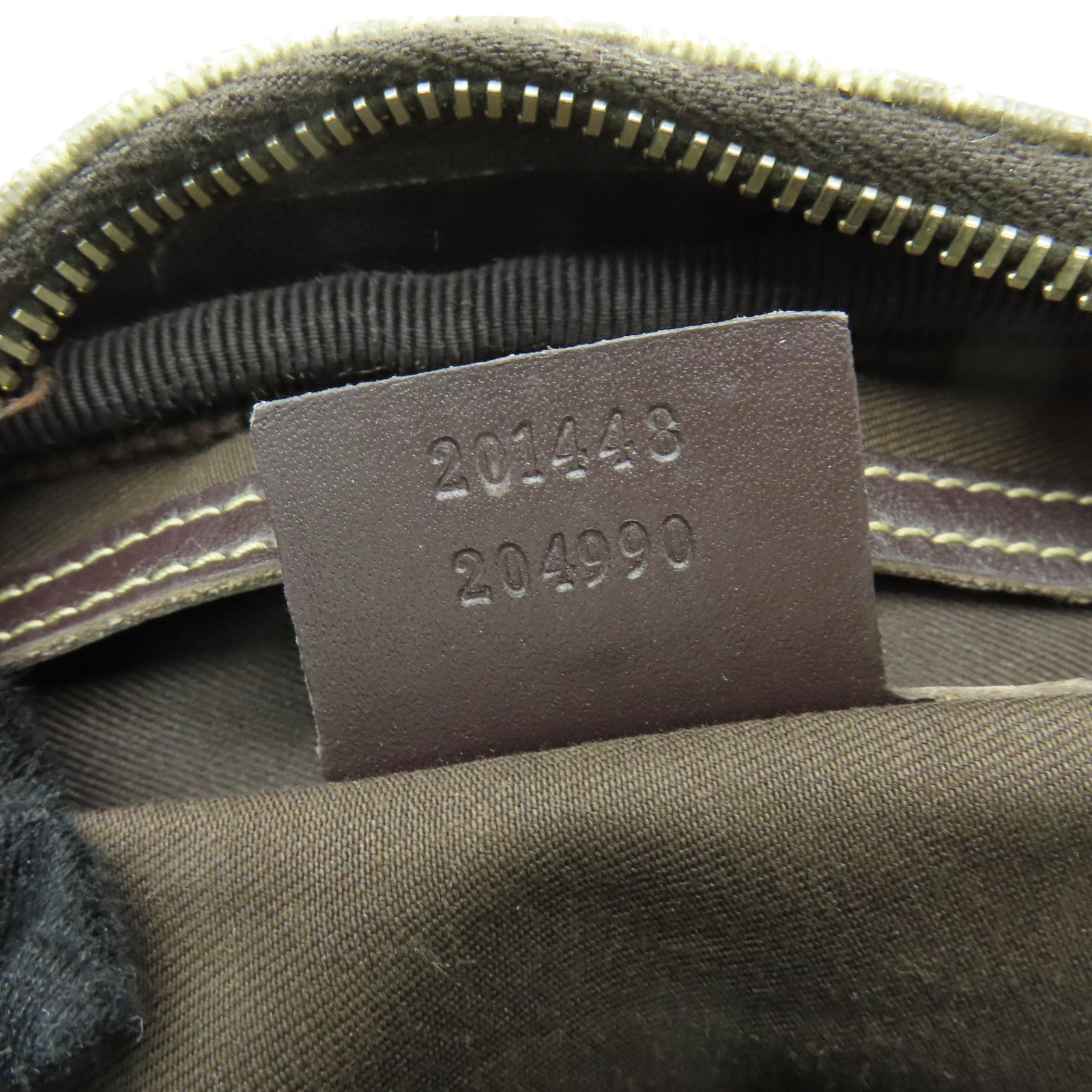 GUCCI 塗層帆布Shoulder Bag金扣肩背袋棕色